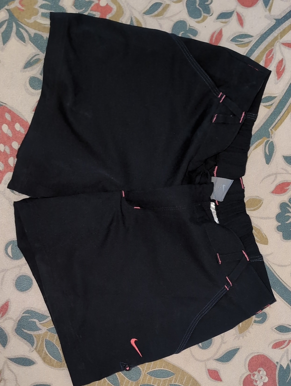 Nike Black Athletic Women's Shorts with Pink Accent